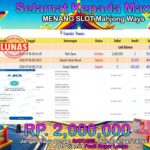 BUKTI JACKPOT SLOT MAHJONG WAYS TERPERCAYA DI INDONESIA TGL 06-07-2024