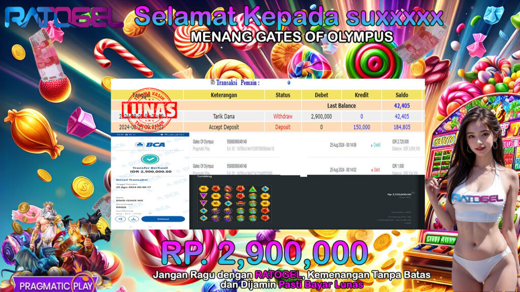 BUKTI JACKPOT SLOT GATES OF OLYMPUS TERPERCAYA DI INDONESIA TGL 25-08-2024