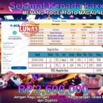 BUKTI JACKPOT  TOGEL TOTO MACAU 4D TERPERCAYA DI INDONESIA TGL 04-08-2024